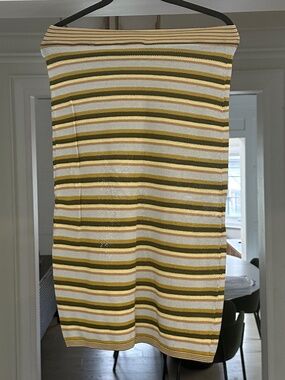 LISA SAYS GAH Knee-length Multicolour Striped Britt Skirt - XL/2X
